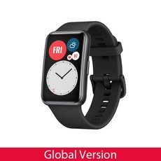 스마트워치 Global Version HUAWEI Watch FIT Smart Watch Quick-Workout Animations Blood Oxygen SmartWatch 10 Days Battery Life, OneSize, add 2pcs Film 1202