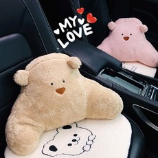 곰돌이 등받이 3color 핑크 브라운 화이트, 1개