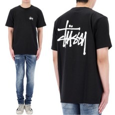 [스투시] 24SS 로고 반팔 티셔츠 1904870 BLACK