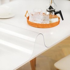 식탁보 투명 엠보싱 가공 85*165cm 두께 5mm PVC 테이블 매트 클리어 비닐 무취 데스크 커버 수축 없음 얼, 1개