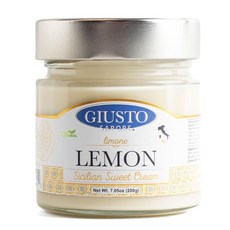 Giusto Sapore Sicilian Hazelnut Sweet Cream 스프레드 이탈리아 수입 및 가족 소유 7oz, Lemon, 200g, 1개