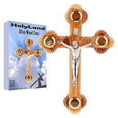 Holyland Bethlehem Wall Cross of Olive Wood with Crucifix Catholic from Jerusalem, 본상품