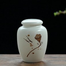 유골용 고양이 모양의 세라믹 항아리 유골용 미니 항아리 기념관 및 장례식, 1개