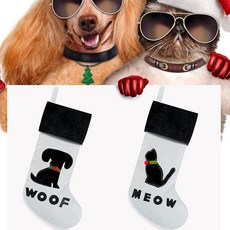 ALLYORS 고양이 크리스마스 스타킹 반려동물 크리스마스 스타킹 고양이 .. 정품보장, 1pcs, Cat-2, 1개