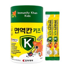 조아제약 면역칸 키즈 젤리 30포 키위맛 / 어린이영양제 글루콘산아연 멀티비타민