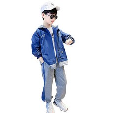 셀럽당 주니어복 소년용 바람막이 후드 점퍼 세트 주니어용 캐주얼 상하복