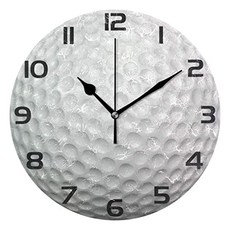 NMT Golf Ball Clock Acrylic Painted Silent Non-Ticking Round [Multi 01] - P026007JC6WXL37, Multi 01, Multi 01