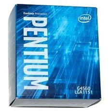 [해외직구]Intel Pentium G4560-3.5GHz-코어 2 개-스레드 4 개-3MB 캐시-LGA1151 소켓-Box, One Color_One Size