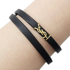 생로랑 명품명품논현 더팩토리 24SS YSL 카산드라 더블 랩 슬림 브레이슬릿 팔찌 74560