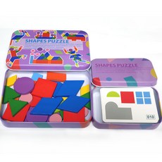 shapes puzzle 3종 모음/ 조각맞추기퍼즐 교육완구선물 모양퍼즐 조각맞추기 교육완구 학습교구 학습완구 우드퍼즐 우드블록 우드블럭 케이스퍼즐 퍼즐케이스, shapes puzzle 퍼플