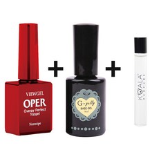 지젤리 베이스젤14ml 1개 +오빠탑젤10ml 1개+사은품, 투명