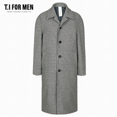 티아이포맨 (T.I FOR MEN) 캐시미어 세미오버 체크코트(M188MCT009M)_P2G6