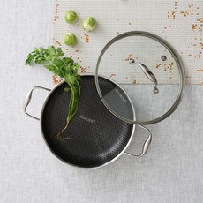 [쿡셀] 블랙큐브 더블 코팅 전골냄비 24cm, 24cm(CC-D24W), 1개