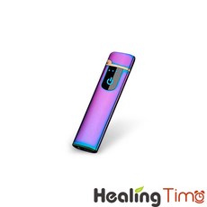 힐링타임 신개념 초경량 LED 라이터 USB 충전식, 슬림라이터 레인보우