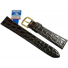 [세이코] SEIKO 시계 밴드 18mm 시계 밴드 DAQ7 소 가죽 악어 형식 눌러 진한 갈색 남성