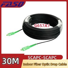 FTTH 철사 블랙 LSZH 재킷 포함 광섬유 패치 코드1 코어 실내 케이블SCAPCSCAPC SM OS2G657A1203050100M, 02 30MPc