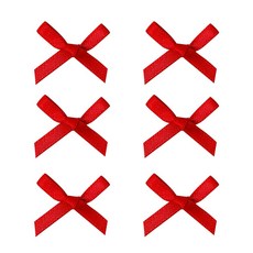 드림팩토리 공단 새틴 미니 리본 장식(소), 1000개, 06 레드