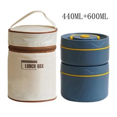 절연 도시락 상자 보관 가방 휴대용 레이어 커버 사무실 학생 밀, 5.2pcs blue, 1개