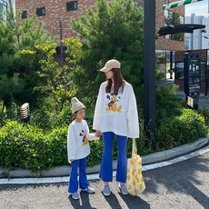 윤지몰_(봄/가을) 컷팅팬츠_엄마랑 아이랑 커플룩 산뜻하게 외출복으로 좋은/봄/여름/가을 편안한옷차림