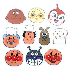 디즈니 산리오 캐릭터 투명 빅 스티커 노트북 캐리어스티커, 호빵맨얼굴, 1개