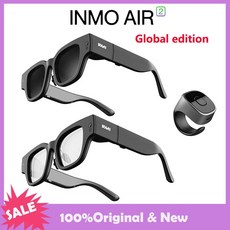 스마트안경 블루투스안경 AR VR 시네마 스포츠 인모 에어 2 스마트 안경 듀얼 스크린 터치 번역 휴대폰 및 컴퓨터로부터 무선 프로젝션, 없음, 1.Flat mirror INMO 2