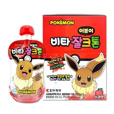 조아제약 비타잘크톤 포켓몬 100ml x 10팩 / 약국전용 유아음료, 비타 잘크톤 이브이 사과맛, 10개, 이브이 사과맛