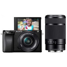 Sony Alpha A6100 Mirrorless Camera with 16-50mm and 55-210mm Zoom Lenses ILCE6100YB Black, One Color_w 16-50mm and 55-21, 상세 설명 참조0, 상세 설명 참조0