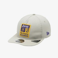 [국내 매장판] 뉴에라 모자 볼캡 공용 NBA LA 레이커스 스퀘어 라벨 A프레임 레트로 크라운 스냅백 스톤 14205865 793055