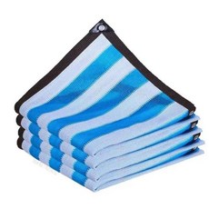 캠핑 텐트 타프 그늘막 햇빛가리개 커피 HDPE 그물 가정 정원 UV 차단 85-90% 발코니 햇빛가리개 자동차 창고 12 핀, 85) Blue White - 3x5m