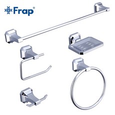 Frap 뜨거운 판매 5 조각 욕실 액세서리 수건 바 종이 홀더 로브 후크 비누 접시 수건 반지 욕실 세트 F211 5|위생도기 슈트|, 1개(A1)