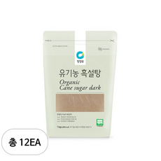 청정원 유기농 흑설탕, 1kg, 12개