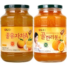 담터 꿀유자차A 1kg + 꿀한라봉차 1kg