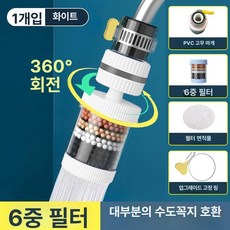 win 수도꼭지정수기필터 필터 수돗물 수도꼭지정수기, 화이트 1개, 기본 색상