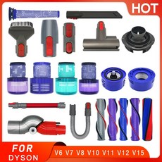 V6 V7 V8 V10 V11 V12 V15 휴대용 진공 청소기 액세서리 세탁 가능 헤파 필터 롤러 브러시 헤드 교체 부품의 경우