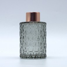 디퓨저 용기 엔틱 투명 그레이 블랙 100ml 10개 속캡+로즈골드 블랙 실버 선택가능, 그레이 로즈골드