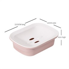 뚜껑이 달린 욕실 비누 접시샴푸 상자두꺼운 여행용 휴대용 받침대, 02 F