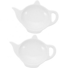 티백 장식용 코스터 커피 액세서리 정리함 2pcs 세라믹 소서 용기