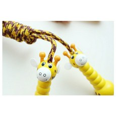 꿍야꿍야 원목줄넘기 기린줄넘기 어린이줄넘기 아동줄넘기 생활체육 운동 애니멀 바로배송, 기린