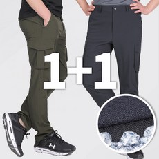 [이지바이] (1+1) 직진남 여름용 빅사이즈 카고 바지 작업복 밴딩 팬츠