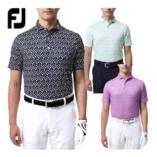 FOOTJOY 풋조이 골프웨어 반소매 폴로셔츠 FJ-S23-S12 비치 프린트 봄 여름 웨어 - 풋조이골프웨어