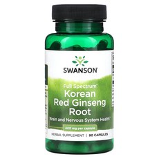 스완슨 코리안 홍삼 뿌리 400mg 90정, 1개