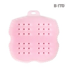 비비또 실리콘 베이비 타월, 핑크, 1개