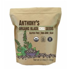 Anthony's Black Chia Seed 앤서니즈 블랙 치아 씨드 40oz(1.13kg), 1개