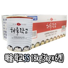 다인 해울락교 3S 3kg x 6캔 캔락교 일식반찬 절임 [7542-0](박스)해울락교3S캔프리미엄급