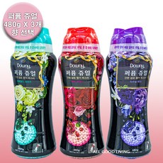 (12주 향기지속) 다우니 향기부스터 퍼퓸쥬얼 480g X 3개 / 루비 에메랄드 자수정, 민트-에메랄드 3개