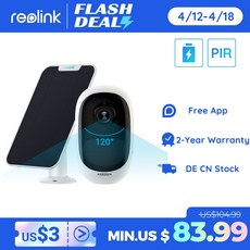 Reolink Argus Pro with Solar Panel 무선 IP 카메라 야외 무선 비바람에 견디는 보안 WiFi 비디오 충전식 배터리, 카메라 x 태양 광 패널, 중국