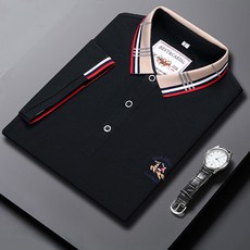 와이즈초이스 남성 골프웨어 체크넥 반팔티셔츠 쿨 면티 M~3XL
