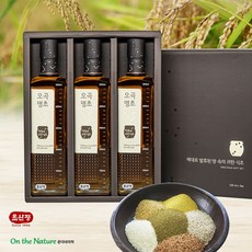 초산정 오곡명초 520ml 3병 선물세트/땅 속 황토옹기에서 자연발효/발효식초/전통식초/한상준식초, 3개