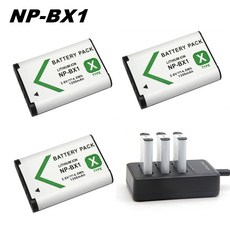 5pcs 3.6V NP BX1 np bx1 배터리 + 3 슬롯 충전기 DSC RX100 DSC WX500 IV HX300 WX300 HDR AS15 X3000R MV1 AS30, 1개, 5pcs and Charger, 단일