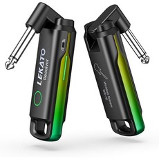 LEKATO WS-70 기타 무선 시스템 송신기 수신기 충전식 오디오 UHF 디지털 70 채널 악기 뮤지컬, WHITE, 1개